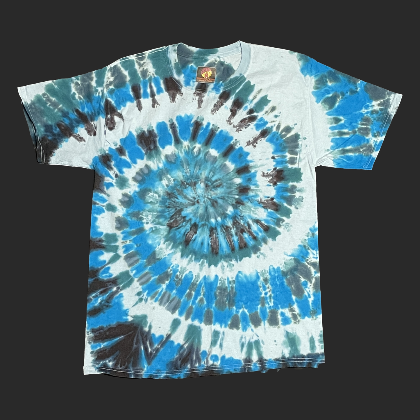 Blue Spiral Tie Dye