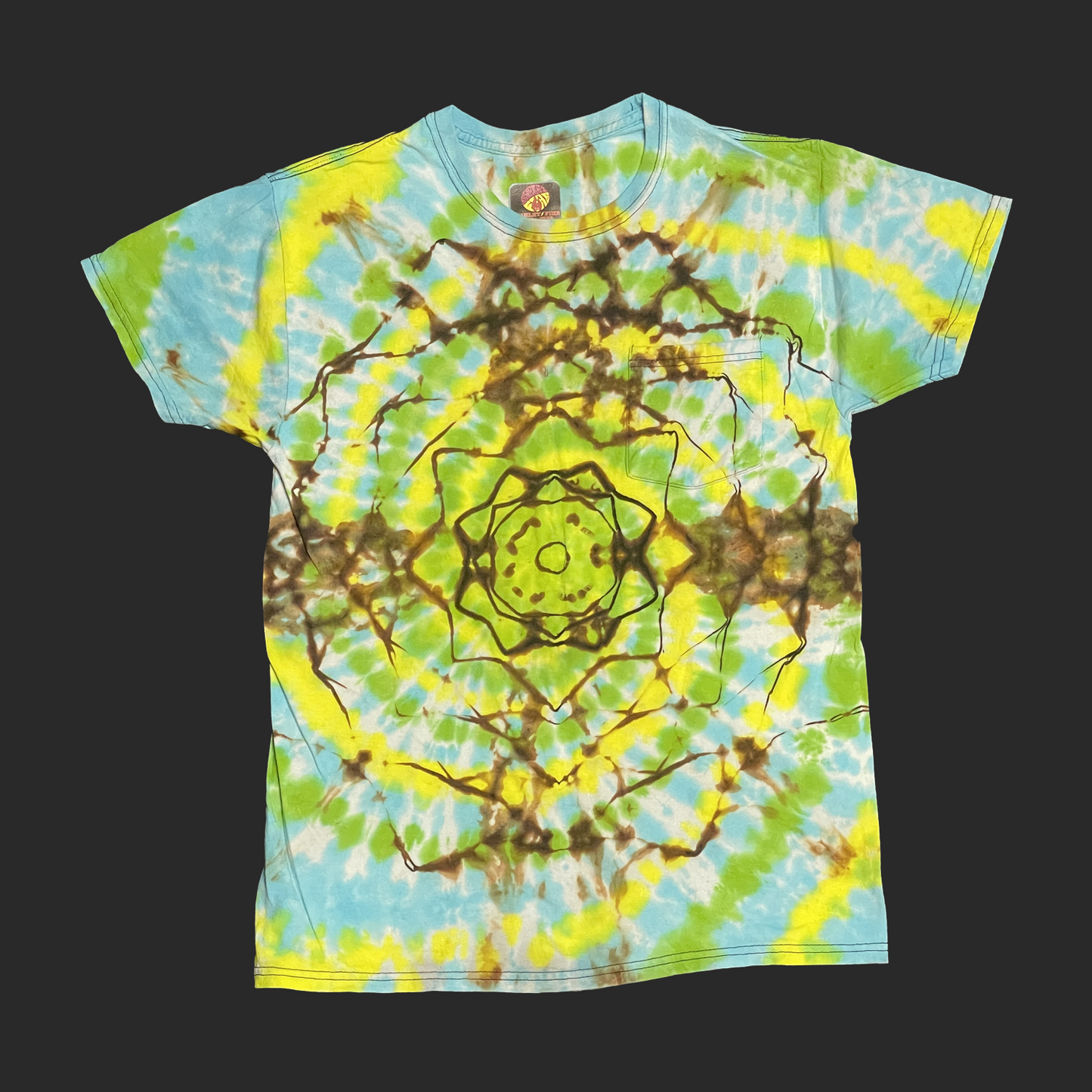 Mandala Spiral Reverse dye with pocket